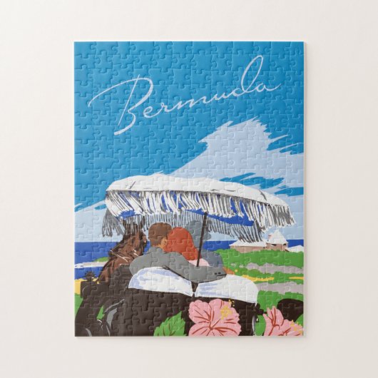 バミューダヴィンテージアカッコいいート歴史写真旅行 ジグソーパズル (縦)