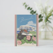 バミューダヴィンテージビーチフローラ旅行 ポストカード (スタンド正面)