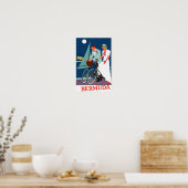 バミューダヴィンテージ旅行ポスター復元 ポスター (キッチン)