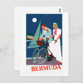 バミューダヴィンテージ旅行ポスター復元 ポストカード (正面/裏面)