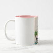 バミューダヴィンテージ旅行ポスター ツートーンマグカップ (左)