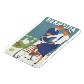 バミューダヴィンテージ旅行ポスター マグネット (左側)