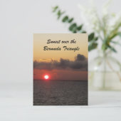 バミューダ三角上空の日没 ポストカード (スタンド正面)