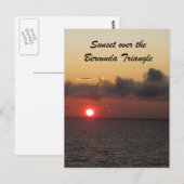 バミューダ三角上空の日没 ポストカード (正面/裏面)