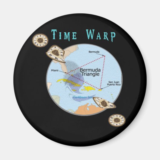 バミューダ三角形のタイムワープ マグネット (正面)