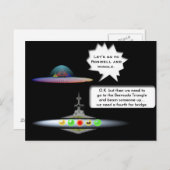 バミューダ三角形の謎が説明された ポストカード (正面/裏面)