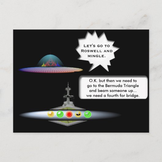 バミューダ三角形の謎が説明された ポストカード (正面)