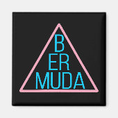 バミューダ三角形モダン文字内側の暗 マグネット (正面)