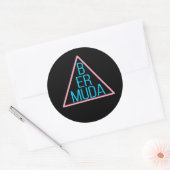 バミューダ三角形モダン文字内側の暗 ラウンドシール (封筒)