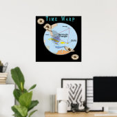 バミューダ三角形 ポスター (ホームオフィス)