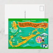 バミューダ人魚ヴィンテージのポストカード ポストカード (正面/裏面)