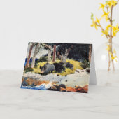 バミューダ入植者たち、風の強いホーマー絵画ズ家の人たち。 カード (黄色い花)