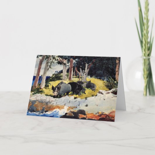 バミューダ入植者たち、風の強いホーマー絵画ズ家の人たち。 カード (正面)