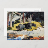 バミューダ入植者たち、風の強いホーマー絵画ズ家の人たち。 ポストカード (正面/裏面)