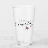 バミューダ国旗のハート タンブラーグラス (裏面)