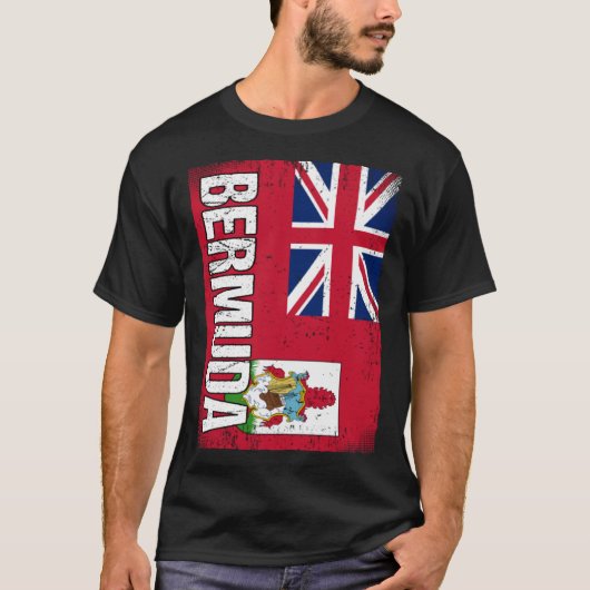 バミューダ国旗のバミューダ1 Tシャツ (正面)