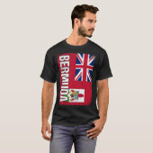 バミューダ国旗のバミューダ1 Tシャツ (正面フル)