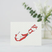 バミューダ国旗の地図フルサイズ ポストカード (スタンド正面)