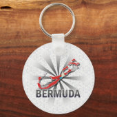 バミューダ国旗の地図2.0 キーホルダー (正面)