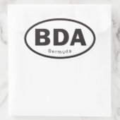 バミューダ島のステッカー 楕円形シール (バッグ)