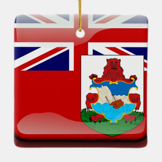 バミューダ島のパノラマ式のクリスマスのオーナメント セラミックオーナメント (裏面)
