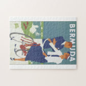 バミューダ島のヴィンテージ旅行ポスター ジグソーパズル (横)