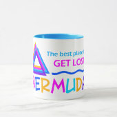 バミューダ島の三角形のマグ-スタイル及び色を選んで下さい マグカップ (中央)