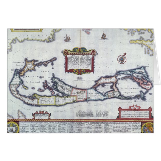 バミューダ島の地図 (正面横)