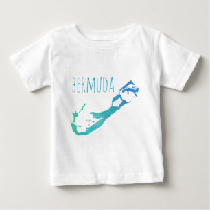 バミューダ島の地図 ベビーTシャツ
