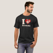 バミューダ島の花のハート Tシャツ (正面フル)