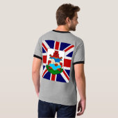 バミューダ島の高品質な旗 Tシャツ (裏面フル)