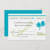 バミューダ島へのRSVPの搭乗券 出欠カード (正面/裏面)