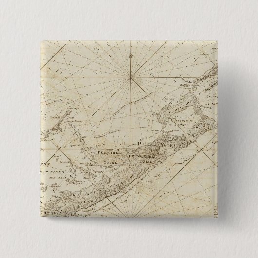 バミューダ島または夏の島々 缶バッジ (正面)