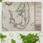 バミューダ島(1638年)のヴィンテージの地図 キッチンタオル (折り畳み)