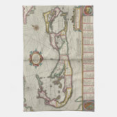 バミューダ島(1638年)のヴィンテージの地図 キッチンタオル (縦)