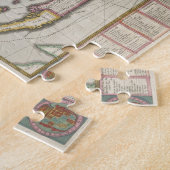 バミューダ島(1638年)のヴィンテージの地図 ジグソーパズル (側面)