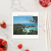 バミューダ州セントジョージズ・パリッシュ居心地の良い入り江 スタンダードカクテルナプキン (インサイチュ)