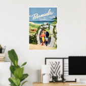 バミューダ旅行ポスターアートホームヴィンテージ印刷 ポスター (ホームオフィス)