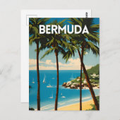 バミューダ旅行ポスター ポストカード (正面/裏面)