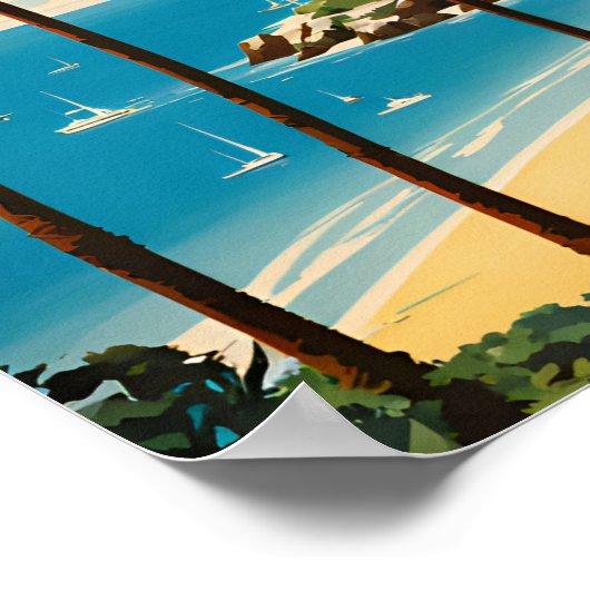 バミューダ旅行PS ポスター (角)