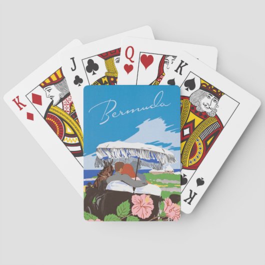 バミューダ未編集ヴィンテージ写真オールド・エステティック・ピクト トランプ (裏面)