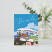 バミューダ未編集ヴィンテージ写真オールド・エステティック・ピクト ポストカード (スタンド正面)