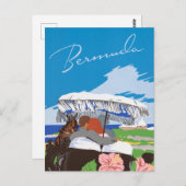 バミューダ未編集ヴィンテージ写真オールド・エステティック・ピクト ポストカード (正面/裏面)