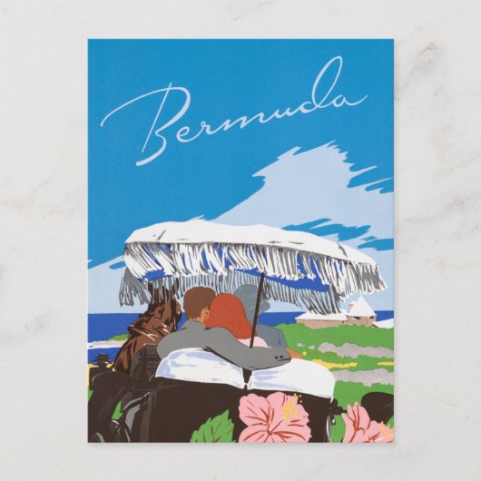 バミューダ未編集ヴィンテージ写真オールド・エステティック・ピクト ポストカード (正面)