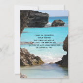 バミューダ海岸と熱帯海の写真 サンキューカード (裏面)