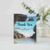 バミューダ海岸と熱帯海の写真 ポストカード (スタンド正面)