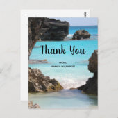 バミューダ海岸と熱帯海の写真 ポストカード (正面/裏面)