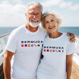 バミューダ海航海の洋信号フラグ(淡色) Tシャツ
