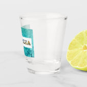 バミューダ熱帯ビーチブルー海旅行写真 ショットグラス (右)