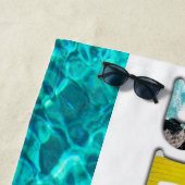 バミューダ熱帯ビーチブルー海旅行写真 ビーチタオル (インサイチュ)